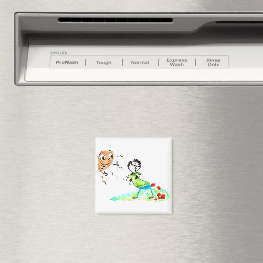 Poop Bricks | Sun-duimen tot Man poopende stenen Magneet (Insitu (Vaatwasser))