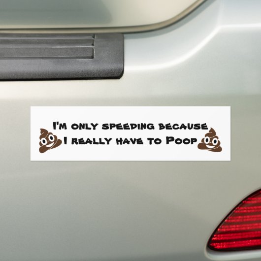 Poop Bumpersticker (Op auto)