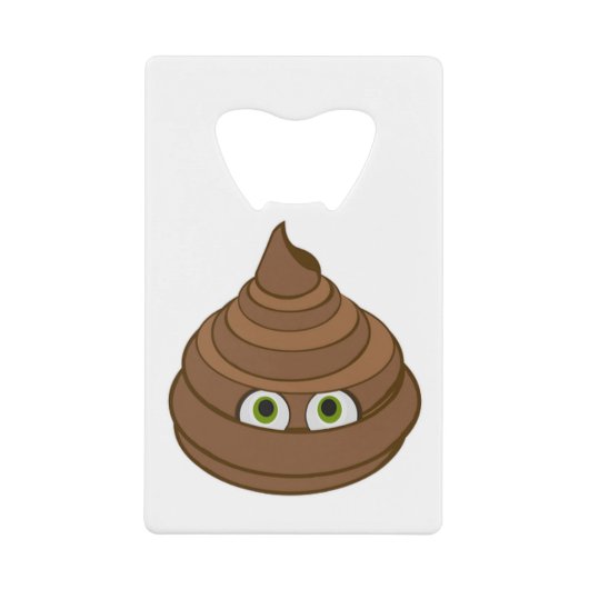 Poop Creditkaart Flessenopener (Voorkant)