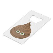 Poop Creditkaart Flessenopener (Achterkant Gekanteld)