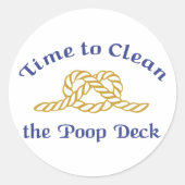 Poop Deck Ronde Sticker (Voorkant)