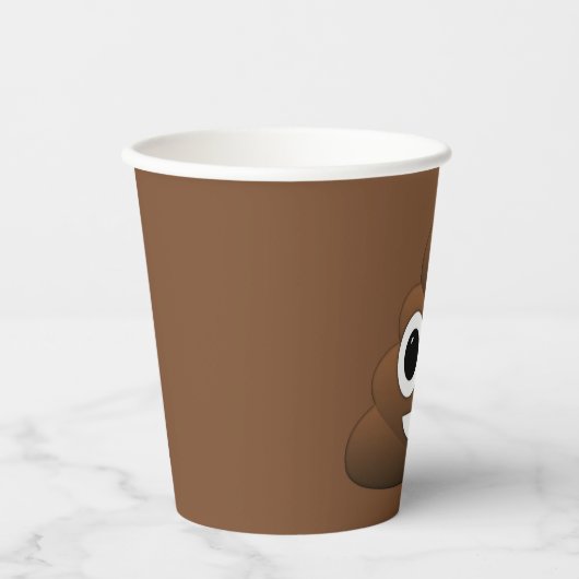 Poop Emoji 8oz Paper Cup Papieren Bekers (Voorkant)