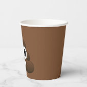 Poop Emoji 8oz Paper Cup Papieren Bekers (Achterkant)