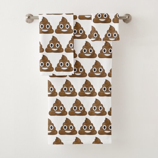 Poop emoji bad handdoek (Insitu)