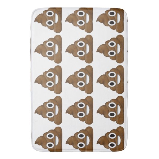 Poop emoji badmat (Voorkant Verticaal)