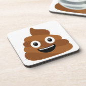 Poop Emoji Beverage Coaster Bier Onderzetter (Linkerzijde)
