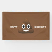 Poop Emoji Birthday Banner (Horizontaal)