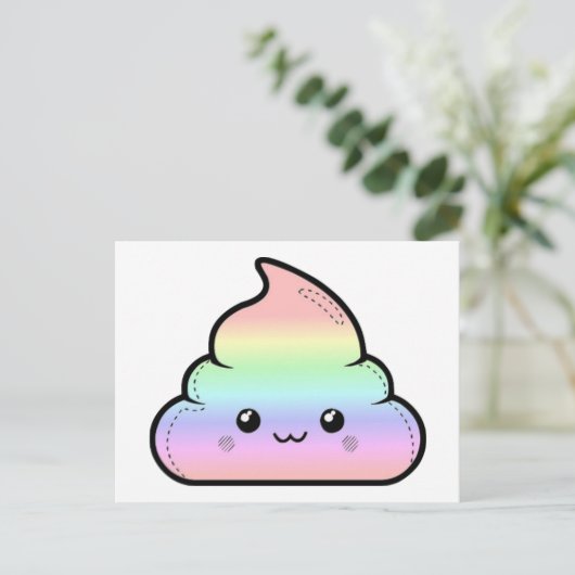 Poop Emoji Briefkaart (Staand voorkant)
