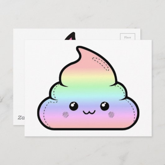 Poop Emoji Briefkaart (Voorkant / Achterkant)