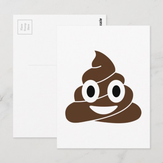 Poop Emoji Briefkaart (Voorkant / Achterkant)