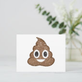 Poop emoji  briefkaart (Staand voorkant)