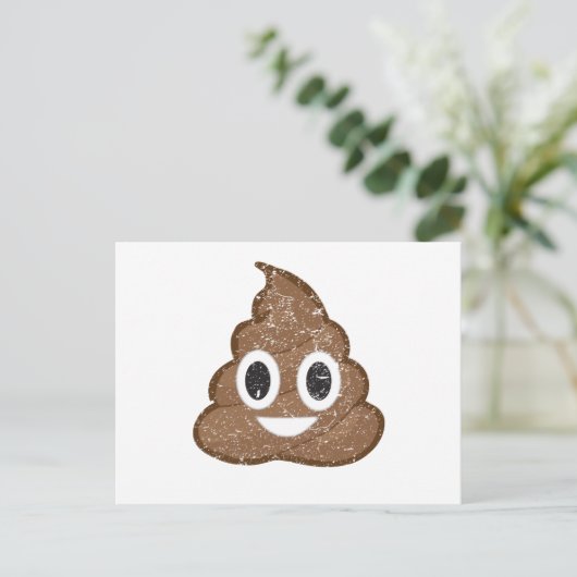 Poop emoji  briefkaart (Staand voorkant)