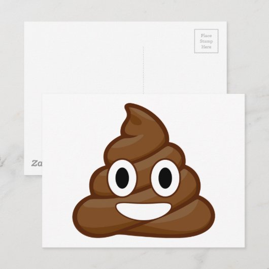 poop emoji briefkaart (Voorkant / Achterkant)