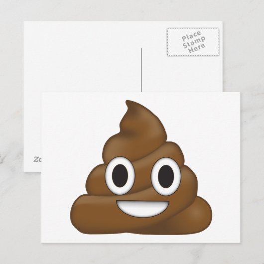 Poop Emoji Briefkaart (Voorkant / Achterkant)