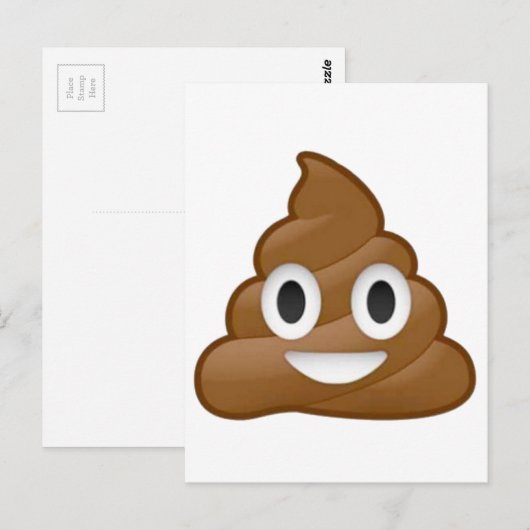 Poop emoji briefkaart (Voorkant / Achterkant)