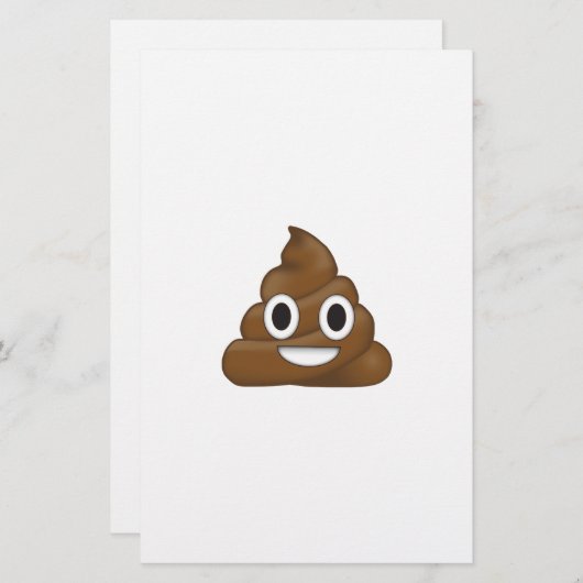 Poop emoji briefpapier (Voorkant / Achterkant)