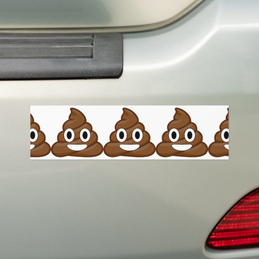 poop emoji bumpersticker (Op auto)