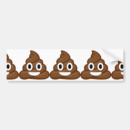 poop emoji bumpersticker (Voorkant)