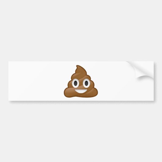 Poop emoji bumpersticker (Voorkant)