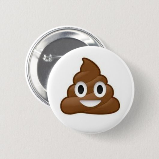 Poop Emoji Button (Voorkant /achterkant)