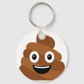 Poop Emoji Button Sleutelhanger (Voorkant)