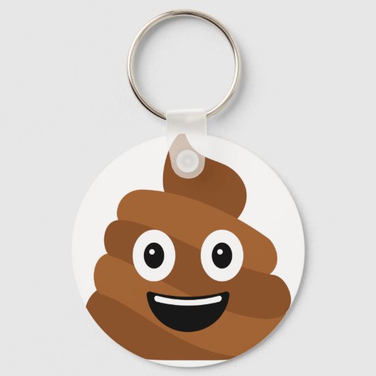 Poop Emoji Button Sleutelhanger (Voorkant)