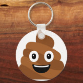 Poop Emoji Button Sleutelhanger (Voorkant)