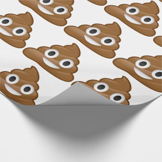 Poop emoji cadeaupapier (Hoek)