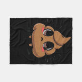Poop Emoji Chibi Sticker Fleece Deken (Voorkant (Horizontaal))