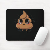 Poop Emoji Chibi Sticker Muismat (Met muis)