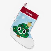 Poop Emoji Christmas Stocking Kleine Kerstsok (Voorkant (Hangend))
