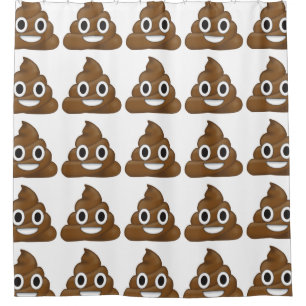 Poop emoji douchegordijn