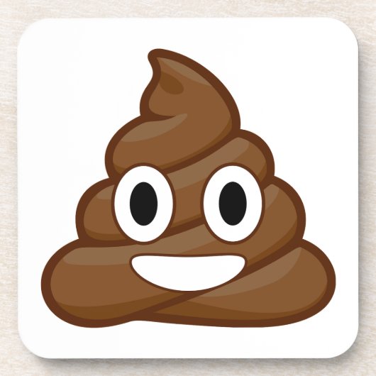 poop emoji drankjes onderzetter (Voorkant)