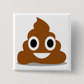 Poop Emoji Emoticon Funny Button Badge (Voorkant)