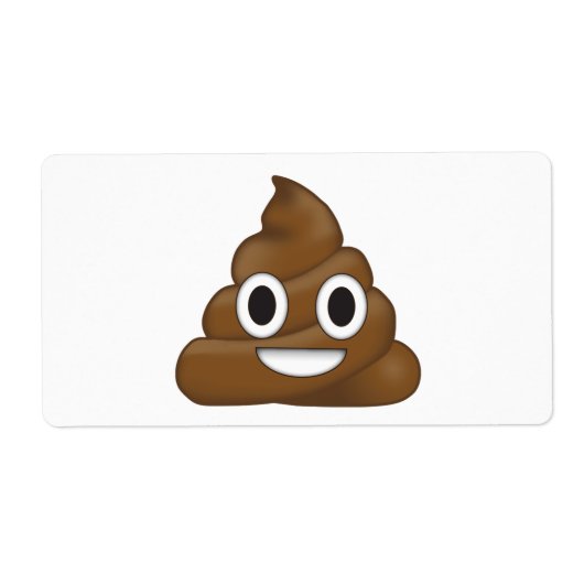 Poop Emoji Etiket (Voorkant)