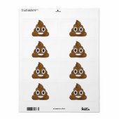 Poop Emoji Etiket (Full Sheet)