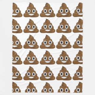Poop emoji fleece deken