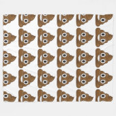 Poop emoji fleece deken (Voorkant (Horizontaal))