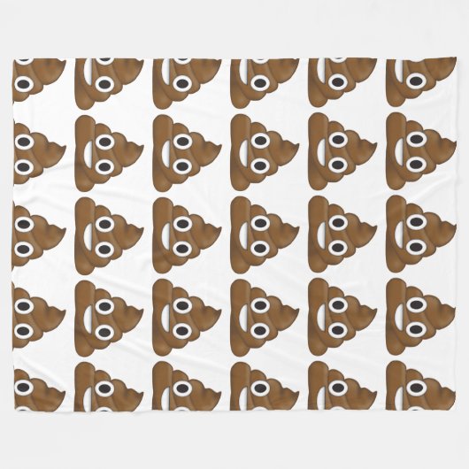 Poop emoji fleece deken (Voorkant (Horizontaal))