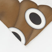 Poop emoji fleece deken (Hoek)
