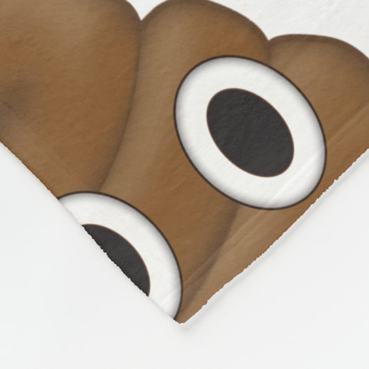 Poop emoji fleece deken (Hoek)