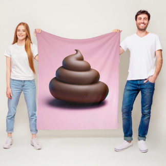 Poop Emoji Fleece Deken