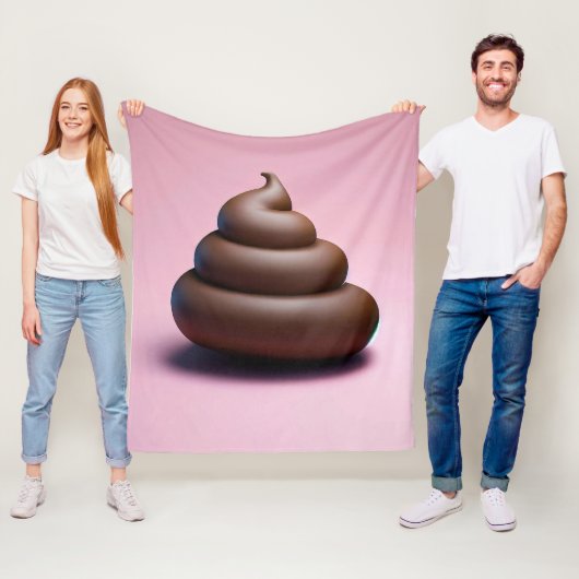 Poop Emoji Fleece Deken (In situ)