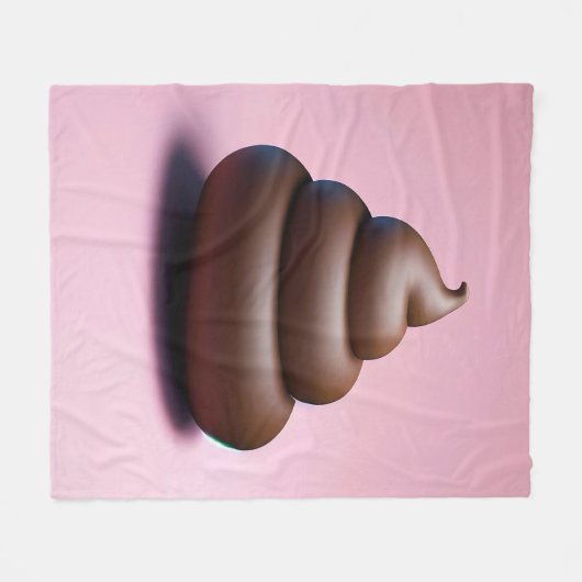 Poop Emoji Fleece Deken (Voorkant (Horizontaal))