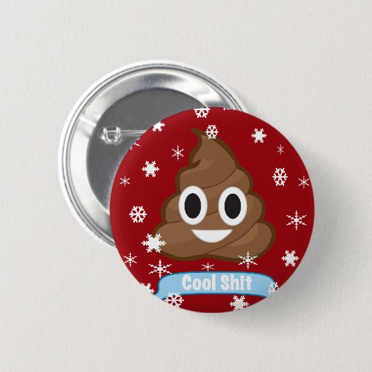 Poop Emoji Funny Button badge (Voorkant /achterkant)