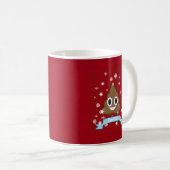 Poop Emoji Funny-Mok voor kerstmis Koffiemok (Voorkant rechts)