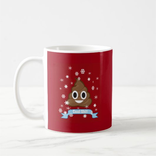 Poop Emoji Funny-Mok voor kerstmis Koffiemok (Links)