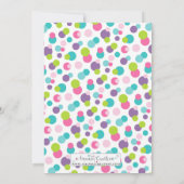 Poop Emoji Girl Verjaardag Uitnodiging (Achterkant)