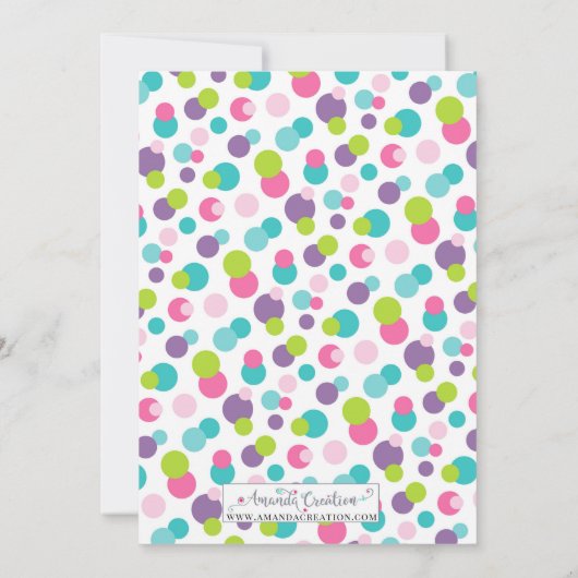 Poop Emoji Girl Verjaardag Uitnodiging (Achterkant)