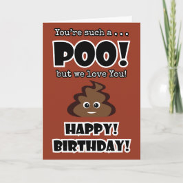 POOP emoji grappig kids verjaardagsfeestje Kaart